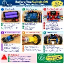 Before You Switch ON 2WD Line Follower Robot