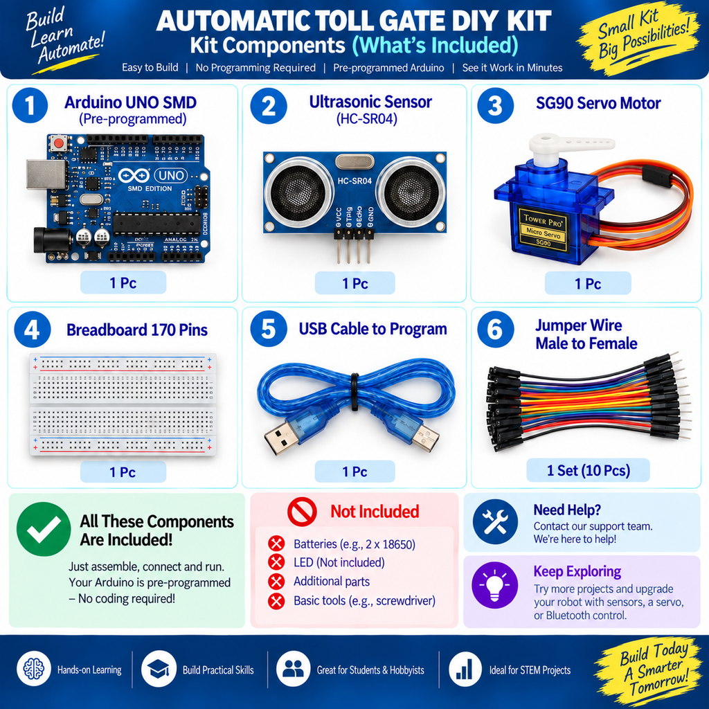 Automatic Toll Gate DIY Kit What's Included
