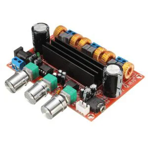 [6489] Tpa3116, 2.1 Channel Digital home theater Amplifier Board Class D (TPA3116D2 DC, 12-24 V, 2 x 50 W + 100 W)
