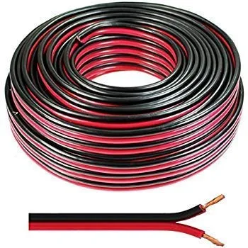 [9638241] Red Black Audio Speaker Cable 45 Meter Roll