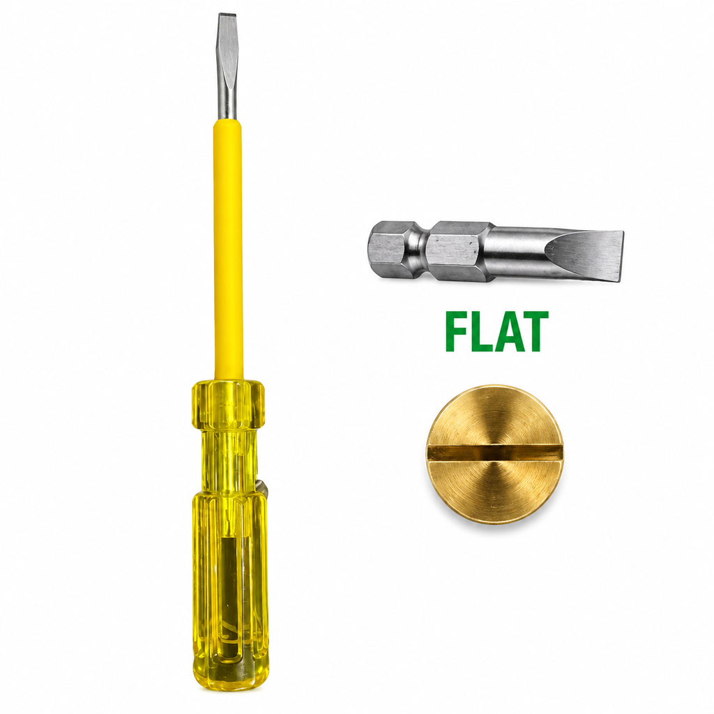 [289595] Stainless Steel Yellow Preset Screwdriver 11cm