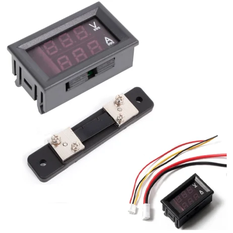 [7255752] 0.28 inch Digital Voltmeter Ammeter DC 100V 50A LED Amp Volt Meter With Shunt