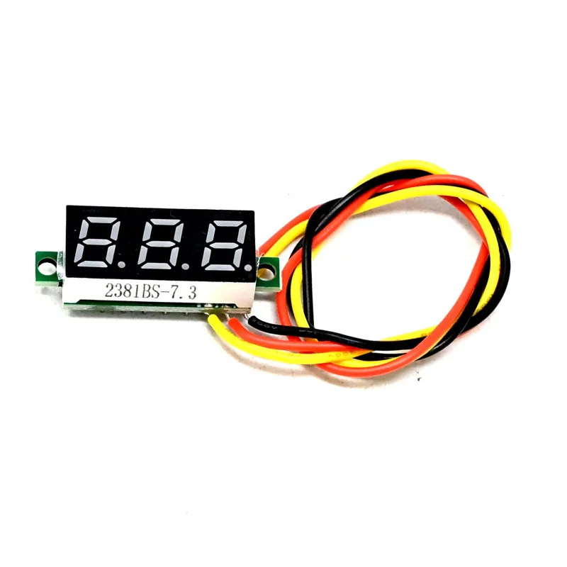 [93257] 0.28-inch 0-100V Three Wire DC Voltmeter Red