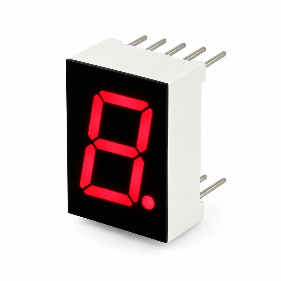 [7255598] 0.56" Red 1-Digit 7-Segment LED Display (Common Anode)