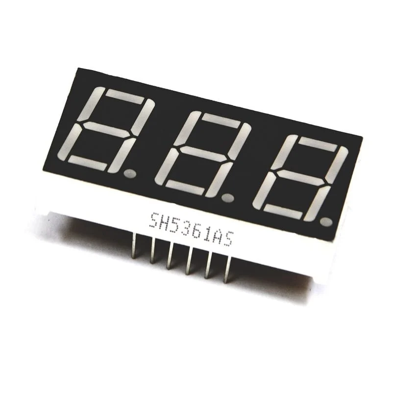 [32791397] 0.56" Red 3-Digit 7-Segment LED Display (Common Cathode)