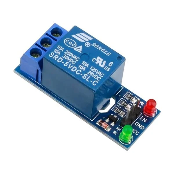 [9942385] 5V 1-Channel Relay Module with Optocoupler Isolation – High-Current Power Switch for Arduino, ESP32, and Raspberry Pi Home Automation