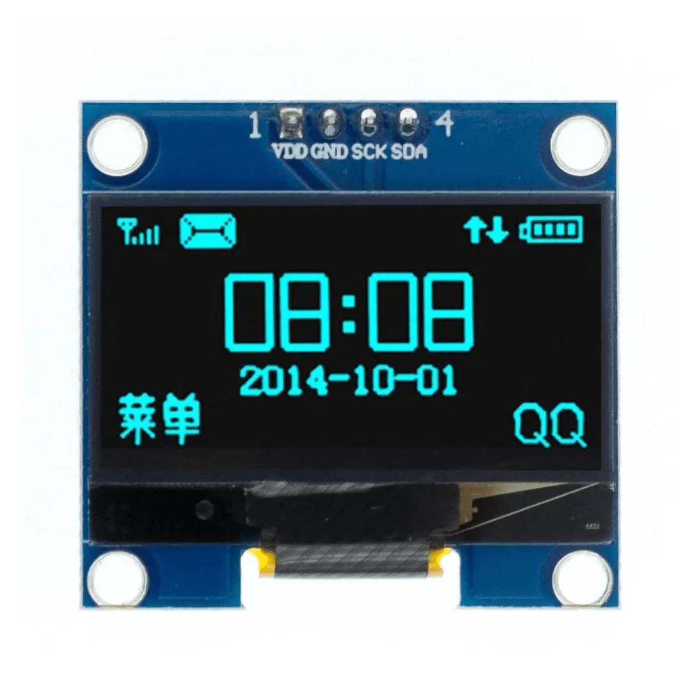 [0074] 1.3-inch I2C OLED Display Module – 128x64 White Pixels, SH1106 Driver, 4-Pin Interface for Arduino, ESP32 & Raspberry Pi