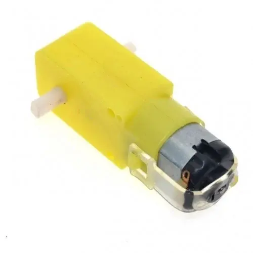 [0317] 100 RPM Dual Shaft Straight BO Motor Yellow Plastic Gear Motor for Smart Car Robot