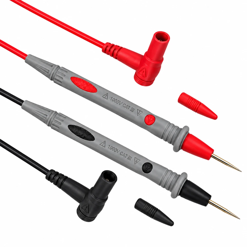 1000V 20A Ultra-sharp Gold-plated Multimeter Test Probes Kit Banana Plug Probe