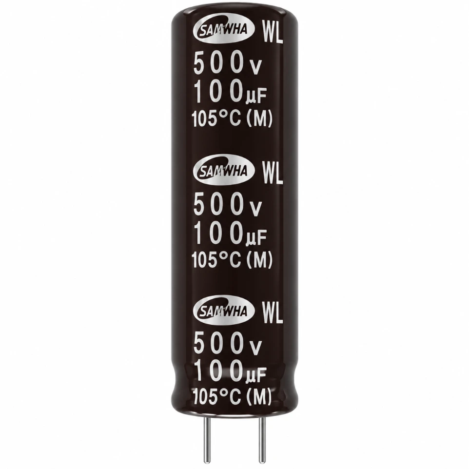 [9638602] 100uF 500V Polarised Electrolytic Capacitor 2 Pin Leads