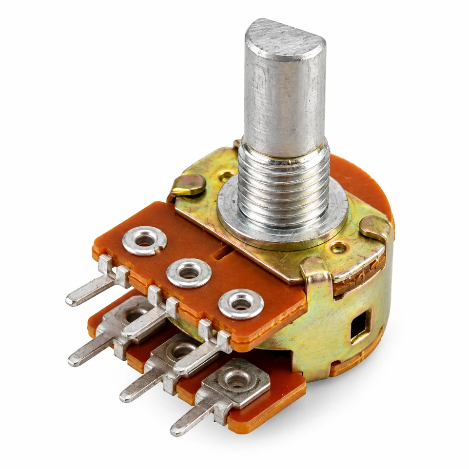 [974312] 10K Rotary Dual Gang Potentiometer-D Shaft