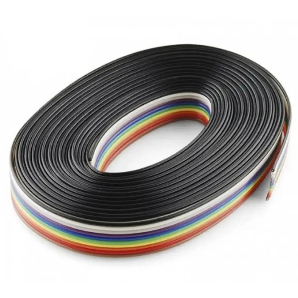 [72771] 10-Way Rainbow Ribbon Cable - 91m Industrial Bulk Roll