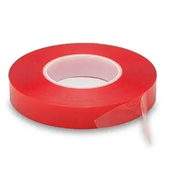 [79771] 10mm Red Polyester Double-Sided Tape - High-Strength Acrylic Adhesive