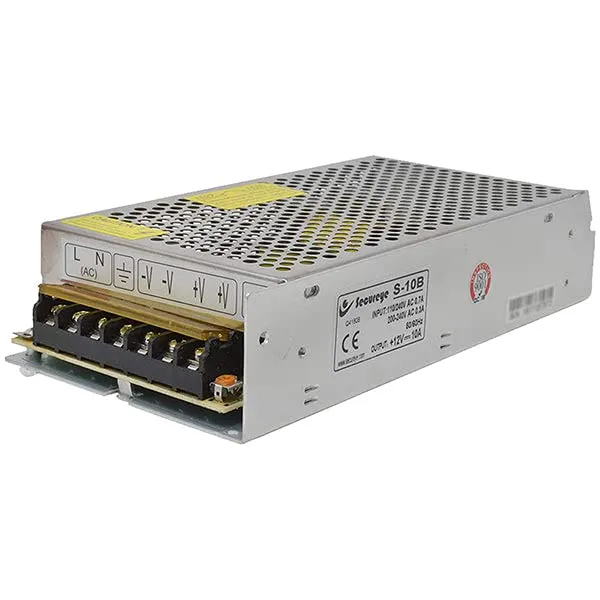 [8132] 12V 10A 120W DC Metal Power Supply (SMPS) – High-Efficiency Rain-Proof Switching Power Supply for CCTV, LED Strips, and Industrial Automation
