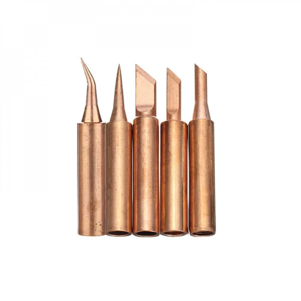 Pure Copper Soldering Iron Bit Set Tip Suitable (5 pcs kit) 