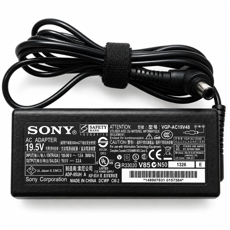 [761196] 19.5V 3.3A Sony Laptop Charger - 65W AC/DC Adapter (6.5mm x 4.4mm)