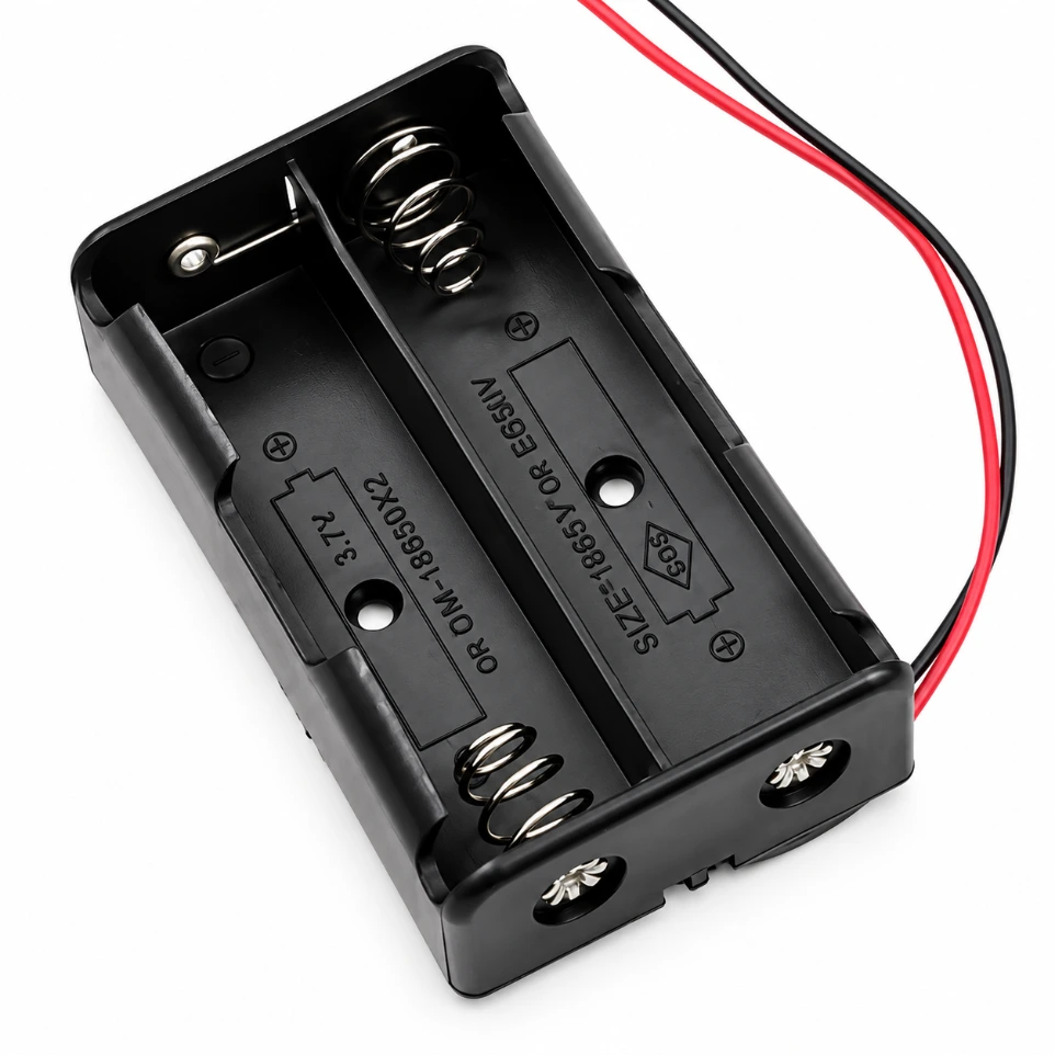 2-Cell 18650 Battery Holder Case 7.4V-8.4V Series Output for Arduino and Robotics