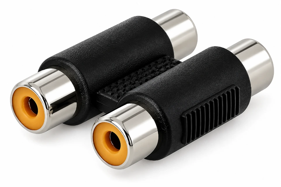 [2829724] 2 RCA Female to 2 RCA Female Coupler Converter Jointer Jack