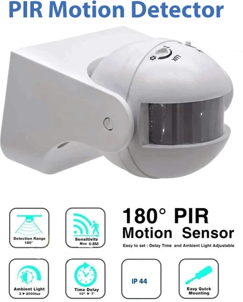 220V AC PIR Infrared Automatic Motion Detection Sensor Switch for LED and Security Lighting