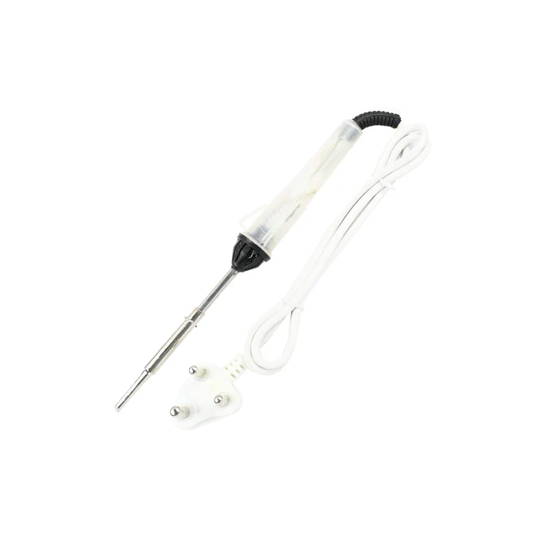 [8372398] 25W Professional Soldering Iron with LED Power Indicator – 230V AC Heating Tool with Ceramic Heater and Replaceable Electroplated Bit for Electronics & Robotics