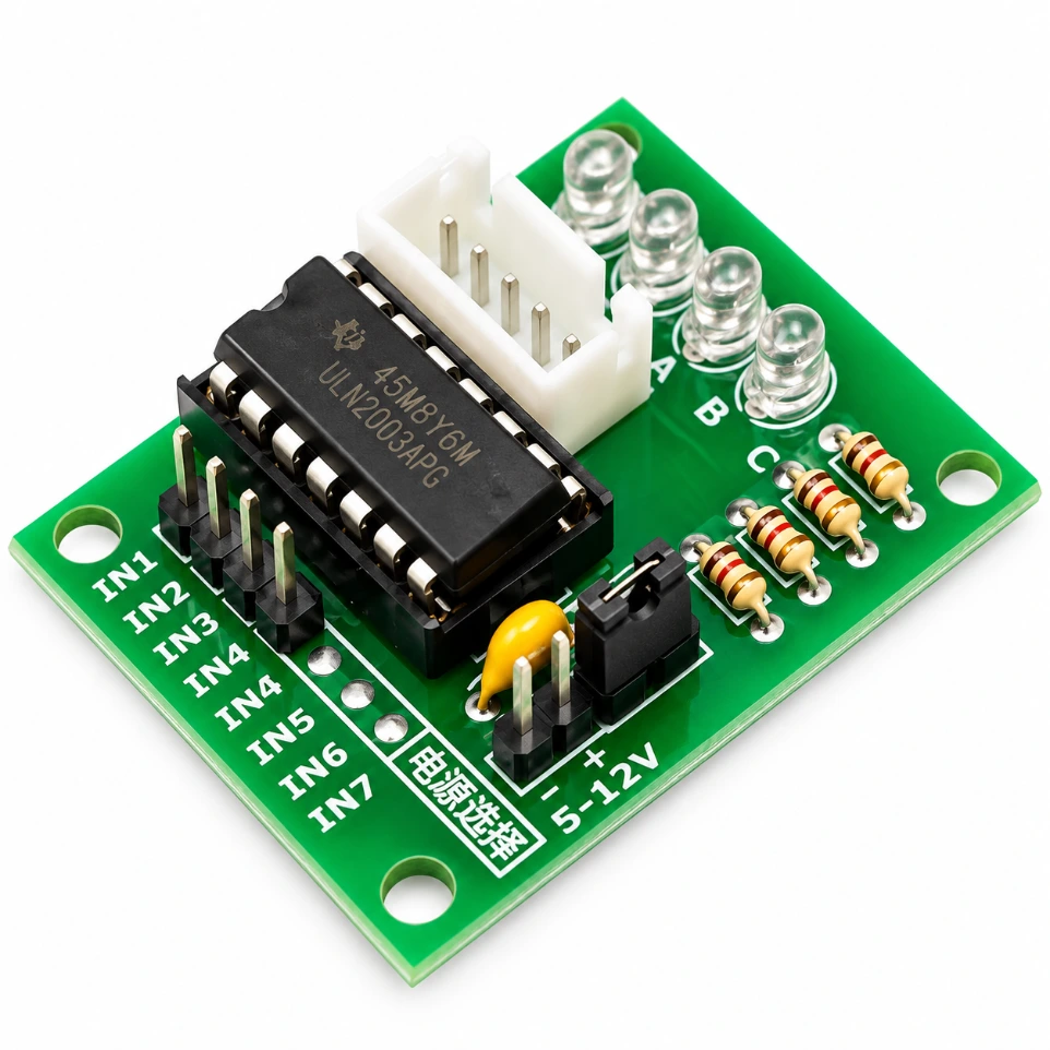 [7611062] ULN2003 Driver Module - 5V-12V Stepper Motor Controller Board for Arduino & Raspberry Pi