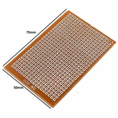 [761255] Single-Sided Zero PCB (2 x 3 Inch) – Universal Prototype Paper Board with Copper Pads for DIY Electronics and Rapid Circuit Assembly