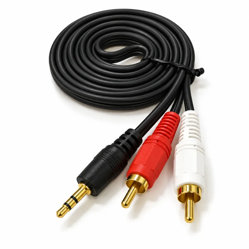 [854796] 3.5mm Stereo Audio Male to 2 RCA Male Cable - 1.5 Meter (Black)