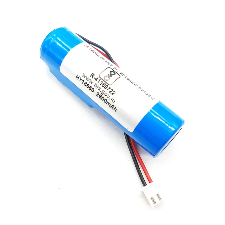 [3140382] 3.7V 2600mAh 18650 Lithium-Ion Protected Battery with XH2.54 2-Pin Connector