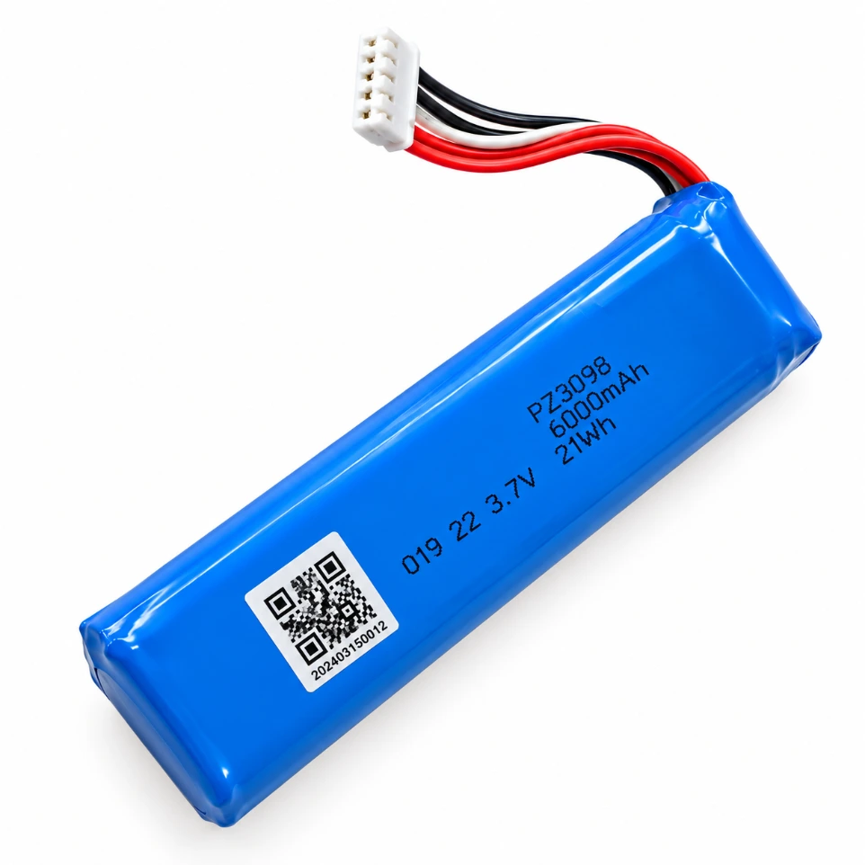[48311126] 3.7V 6000mAh Li-Po Battery 22.2Wh High-Energy Density Rechargeable Cell for DIY Projects