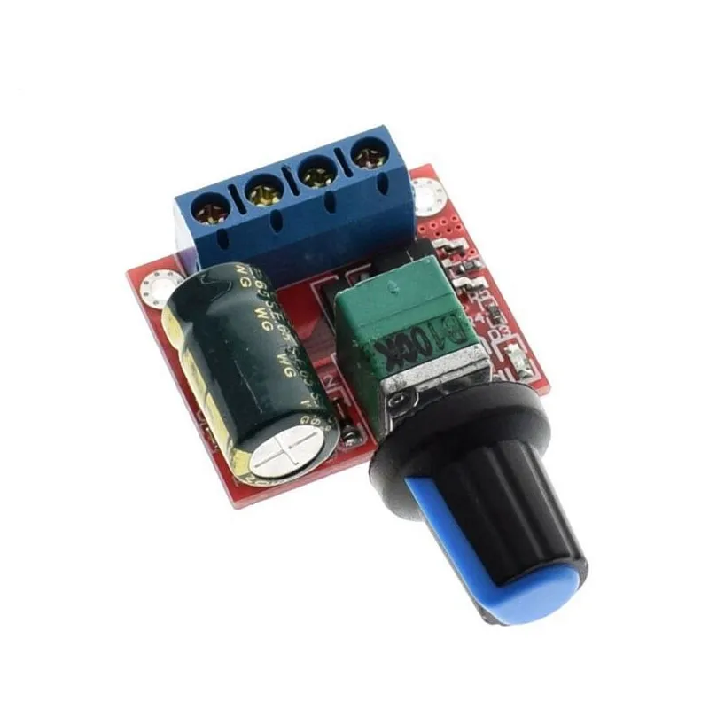 5A PWM DC Motor Speed Controller - 3V-35V Mini Regulator with Switch