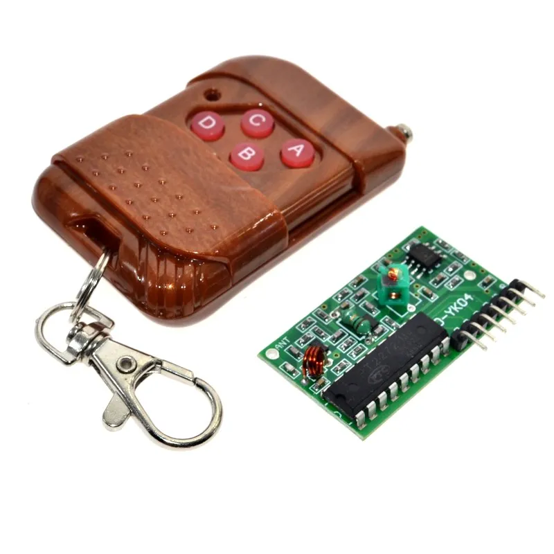 4 Channel Wireless Four-Button RF Remote Control Transceiver Module