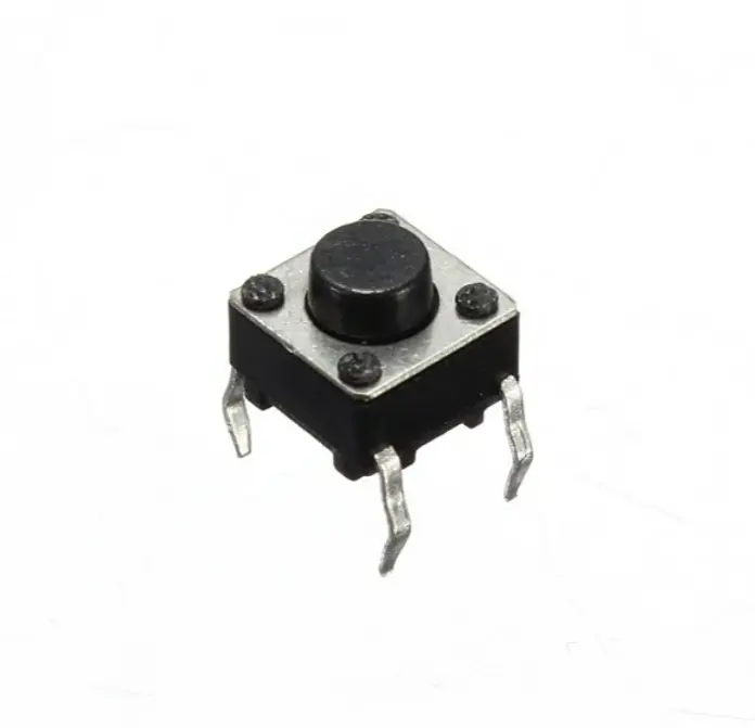 [983147] 6x6x5mm Tactile Push Button Switch – 4-Pin Momentary PCB Micro Switch for Arduino, ESP32, and Prototype Electronics (Standard Height) (Pack of 3)