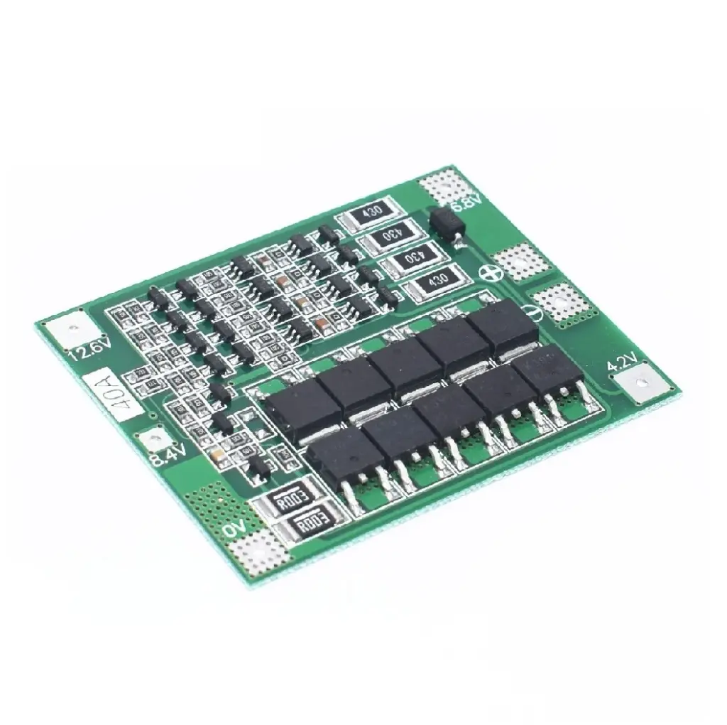 [5912380] 4S 40A 18650 Lithium Battery Protection Board (BMS) – 14.8V/16.8V with Balance Charging for High-Power Drill Motors, Lipo Cells, and Robotics