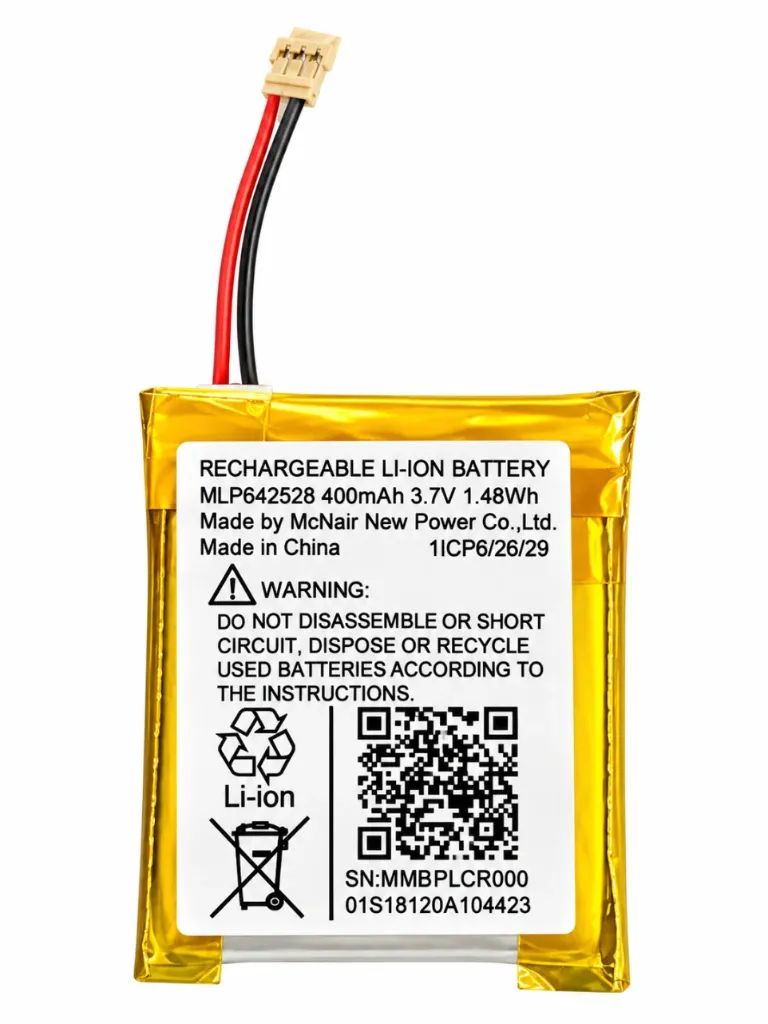[721148] 3.7V 400mAh Li-Po Rechargeable Battery with JST Connector for Drones and IoT