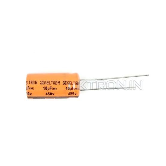 [6466308] 450V 10uF Electrolytic Capacitor - 10 x 20 mm