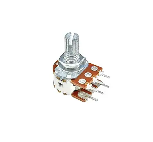 [7255909] 47K Ohm Dual Gang Linear Potentiometer - 16mm 6-Pin Rotary Control