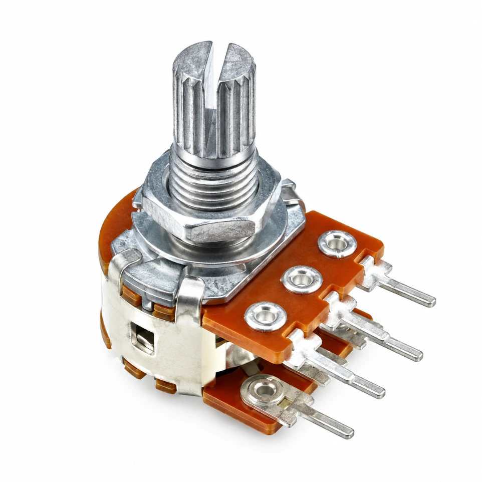 [7255909] 47K Ohm Dual Gang Linear Potentiometer - 16mm 6-Pin Rotary Control