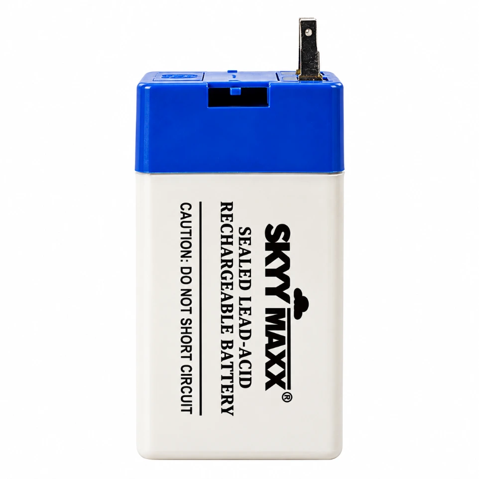[6444] 4V 0.5Ah Sealed Lead Acid (SLA) Rechargeable Battery for Mini LED Torches and DIY Projects