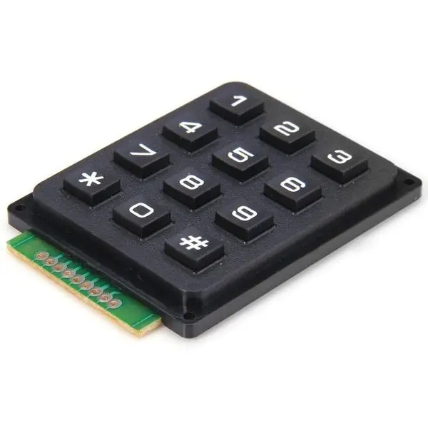 3x4 Matrix Telephone-Style Keypad – 12-Key Rugged Tactile Input for Arduino & Access Control