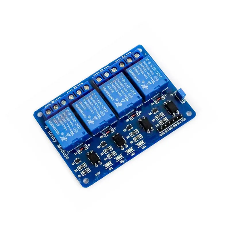[44331122] 5V 4-Channel Relay Module with Optocoupler Isolation – Quad High-Current Control Switch for Arduino, ESP32, and Raspberry Pi Automation