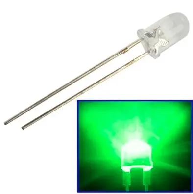 [378601] 5mm DIP LED Green (Pack of 5)