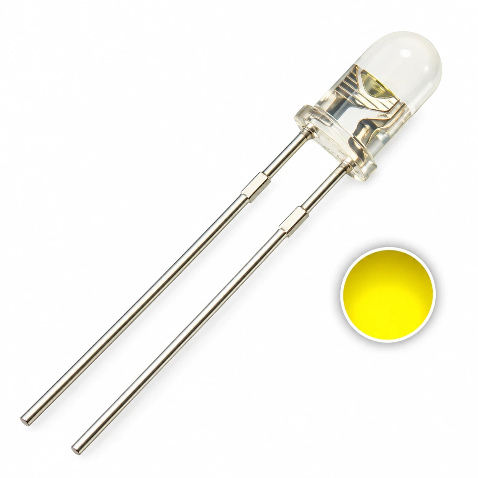 [643600] 5mm DIP LED Yello (Pack of 5)