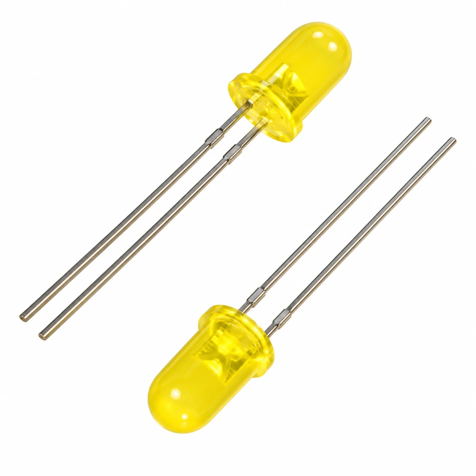 [432122] 5mm Diffused DIP LED Yellow-Yellow (Pack of 5)