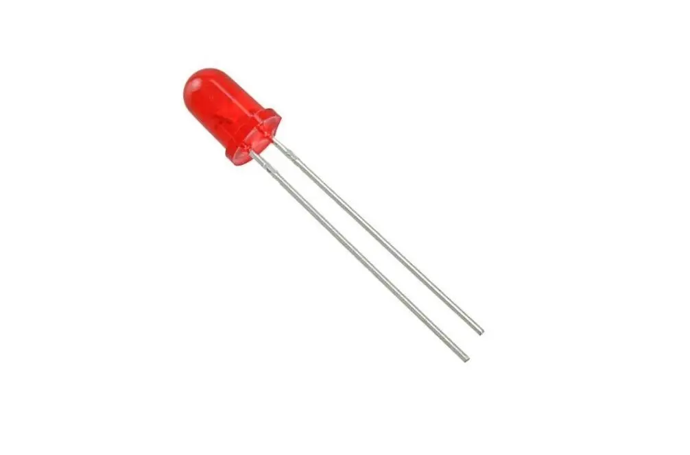 5mm Diffused DIP LED Red-Red (Pack of 5)