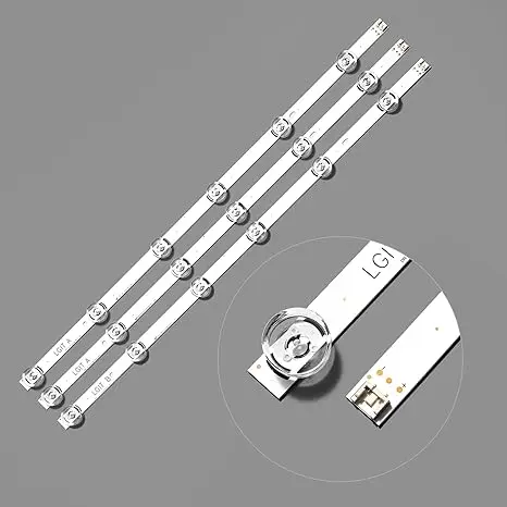 LG 32-Inch LED TV Backlight Strip Set – 3-Piece Array Kit (2A + 1B) for 32LB, 32LF, and 32LY Series Smart TVs – High-Brightness Diamond Lens