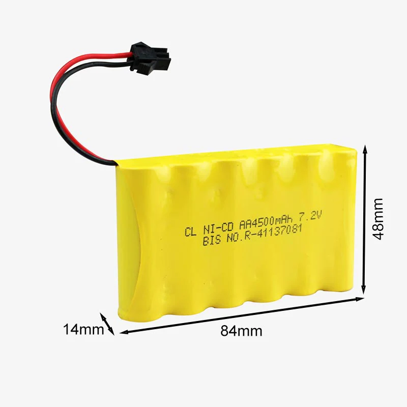 7.2V 5000mAh NiMH High-Capacity Battery Pack with Tamiya Connector for RC Cars and Robotics