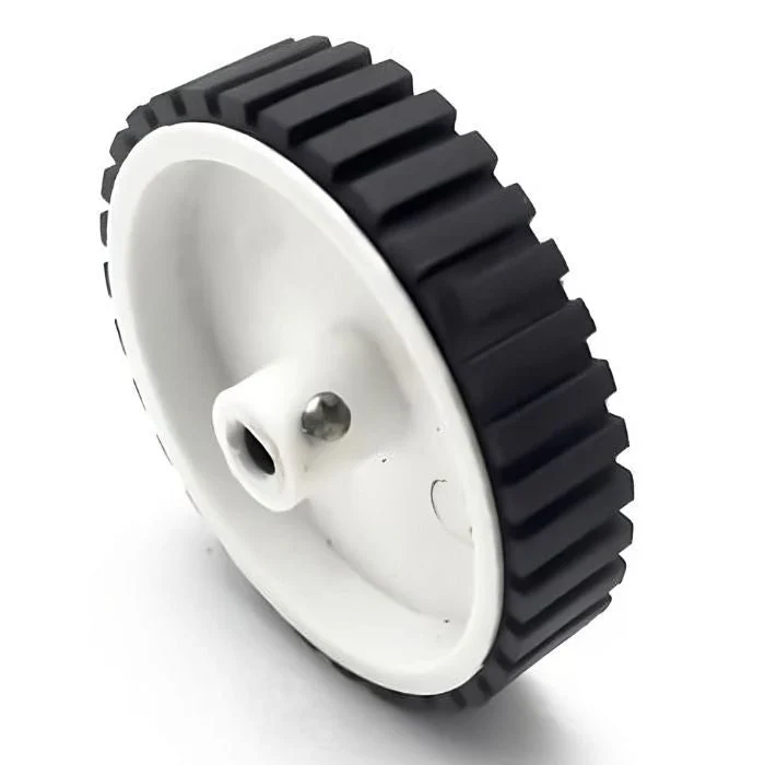 [21343] 7x2 cm Slim Robotic Wheels – High-Traction Rubber Tire with 6mm D-Shaft for Arduino Smart Cars, Line Follower Robots, and DIY Science Projects