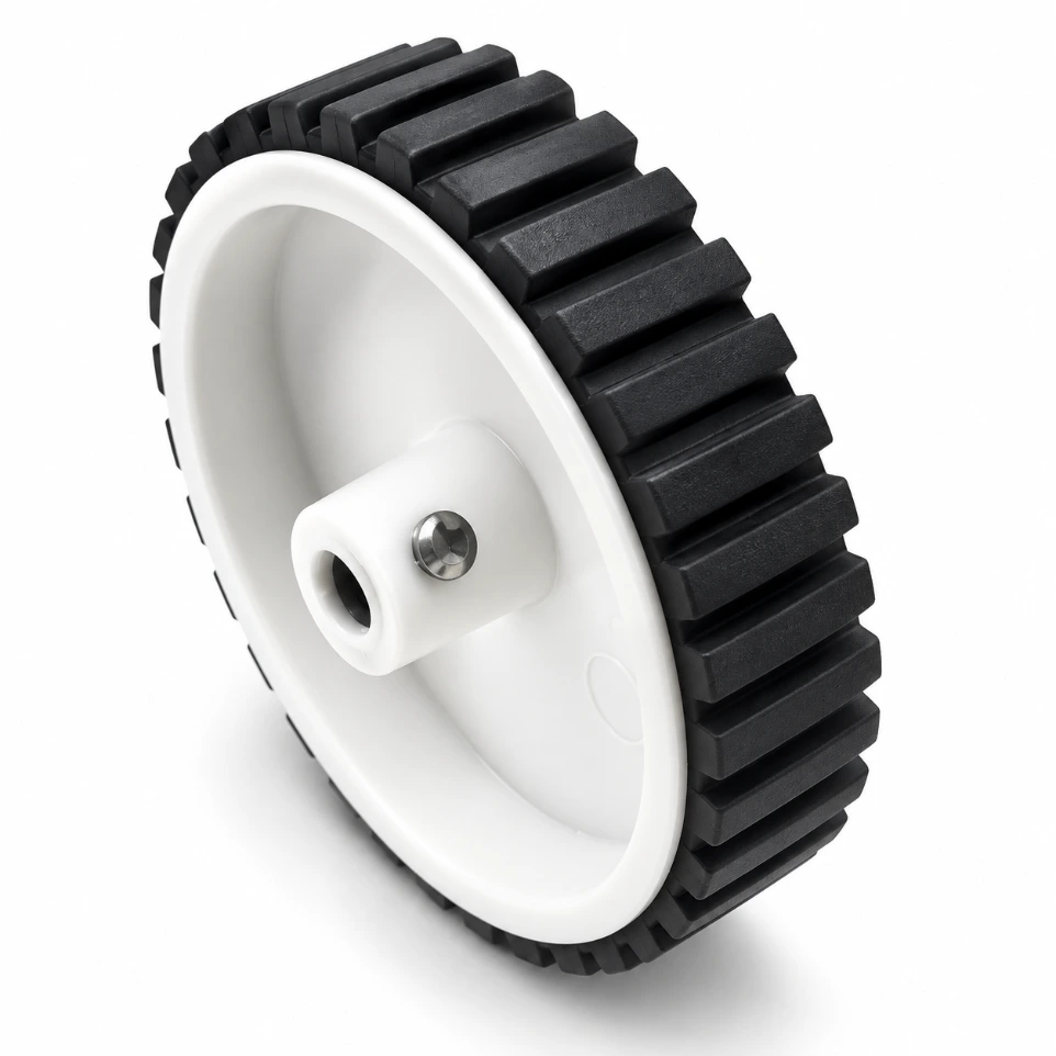 [21343] 7x2 cm Slim Robotic Wheels – High-Traction Rubber Tire with 6mm D-Shaft for Arduino Smart Cars, Line Follower Robots, and DIY Science Projects