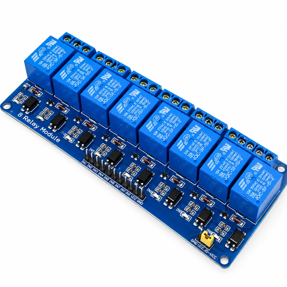 [8971245] 12V 8-Channel Relay Module with Optocoupler Isolation – Multi-Channel High-Current Control Switch