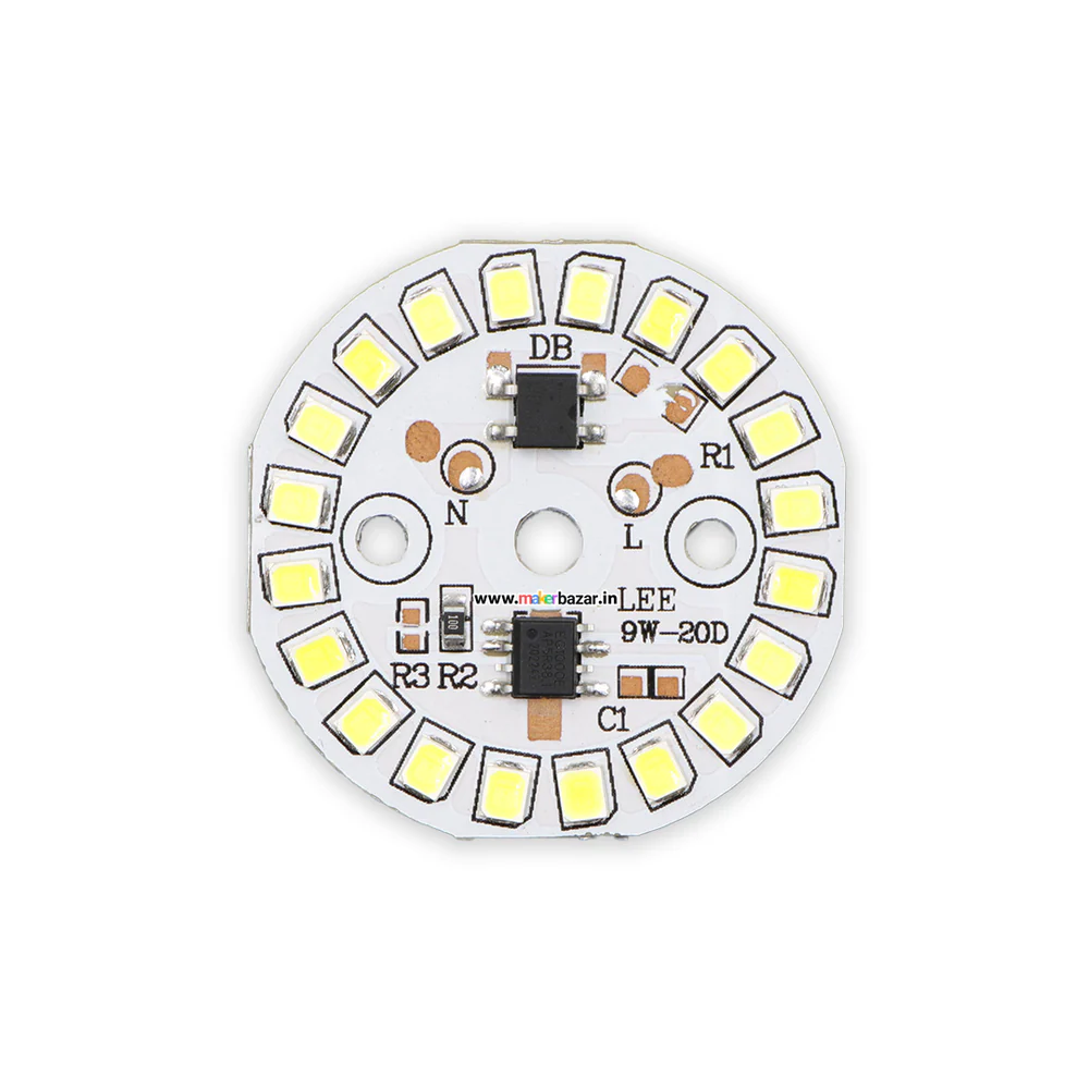 9 Watt 20 LEDs AC DOB LED Circular PCB (Warm White)